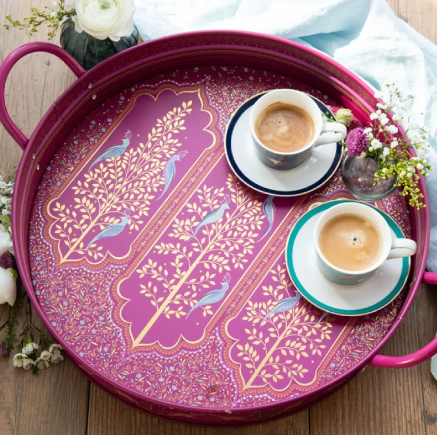 Scalloped Archways Large Handled Tray