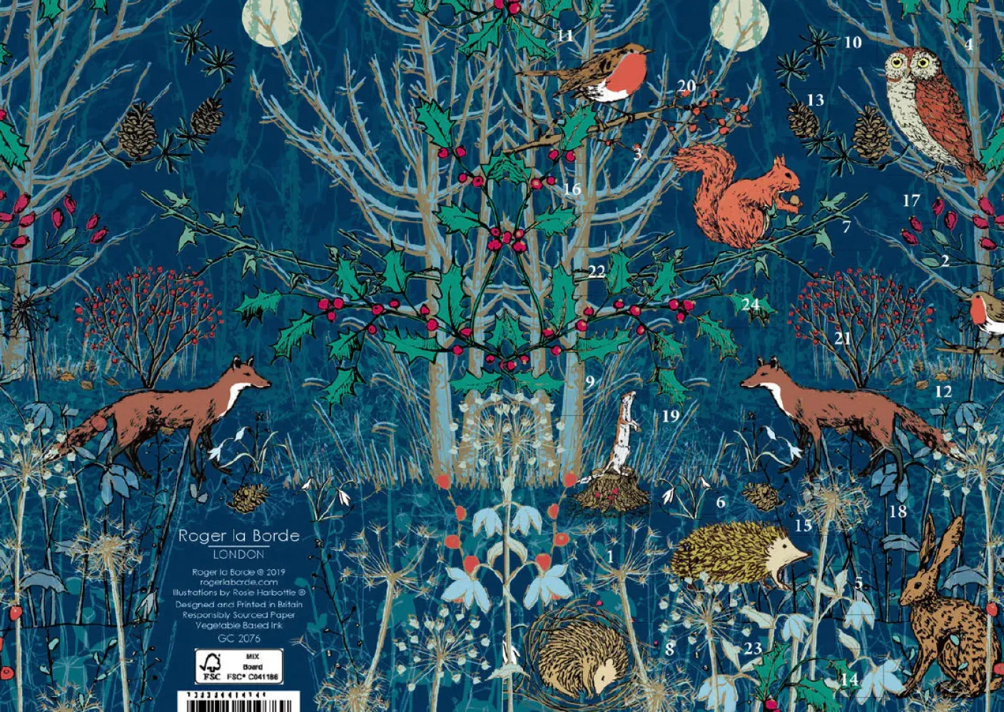 Winter's Tale Animals Advent Calendar Card