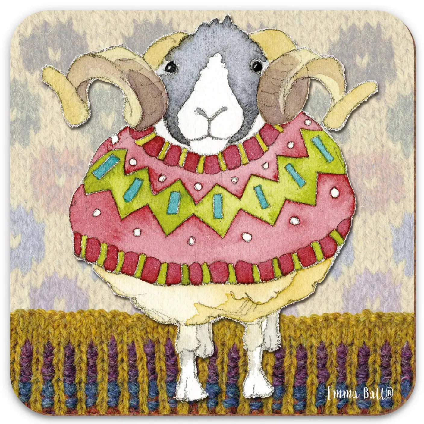 Big Sheep in Sweaters Coaster