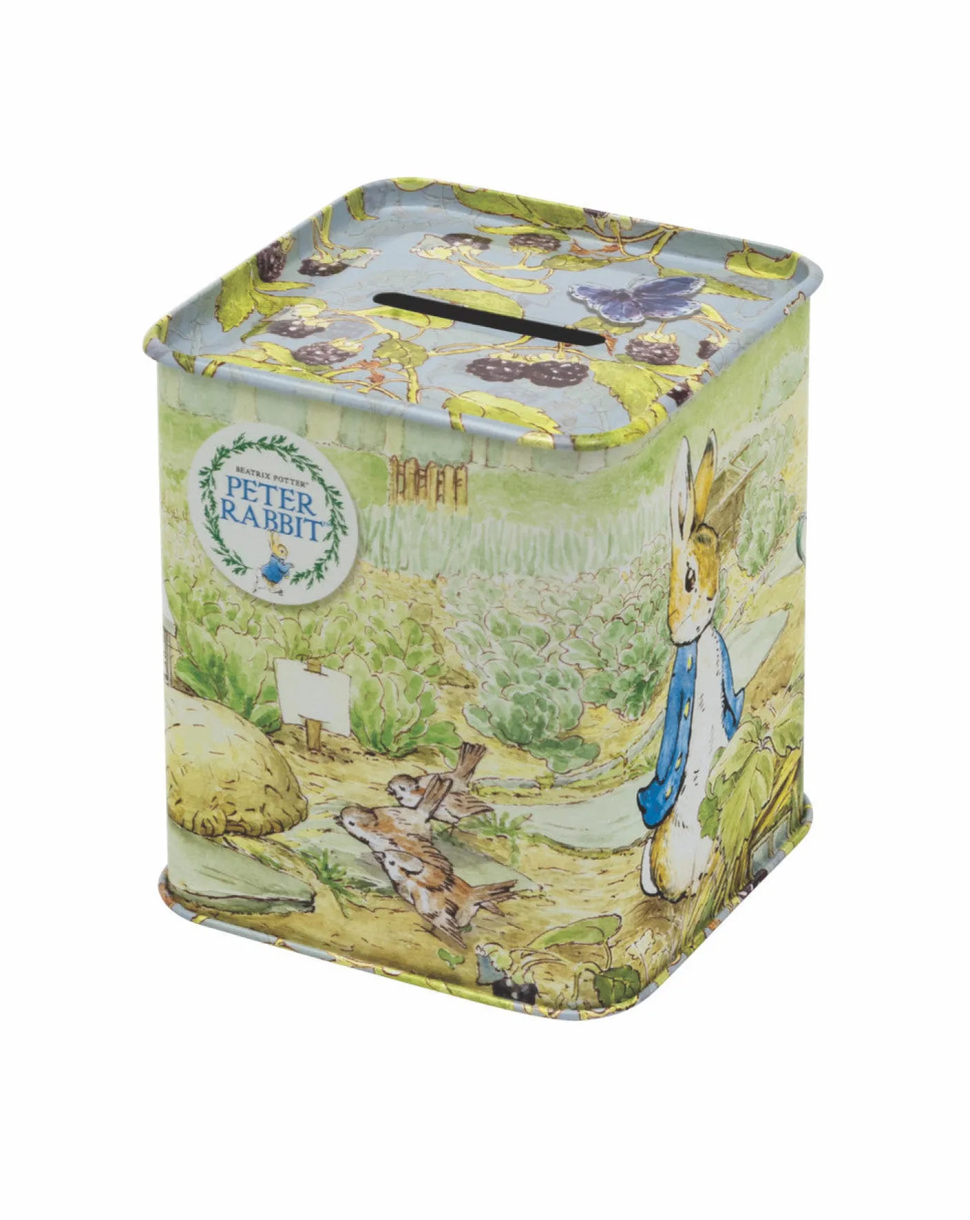 Peter Rabbit Square Tin Money Box
