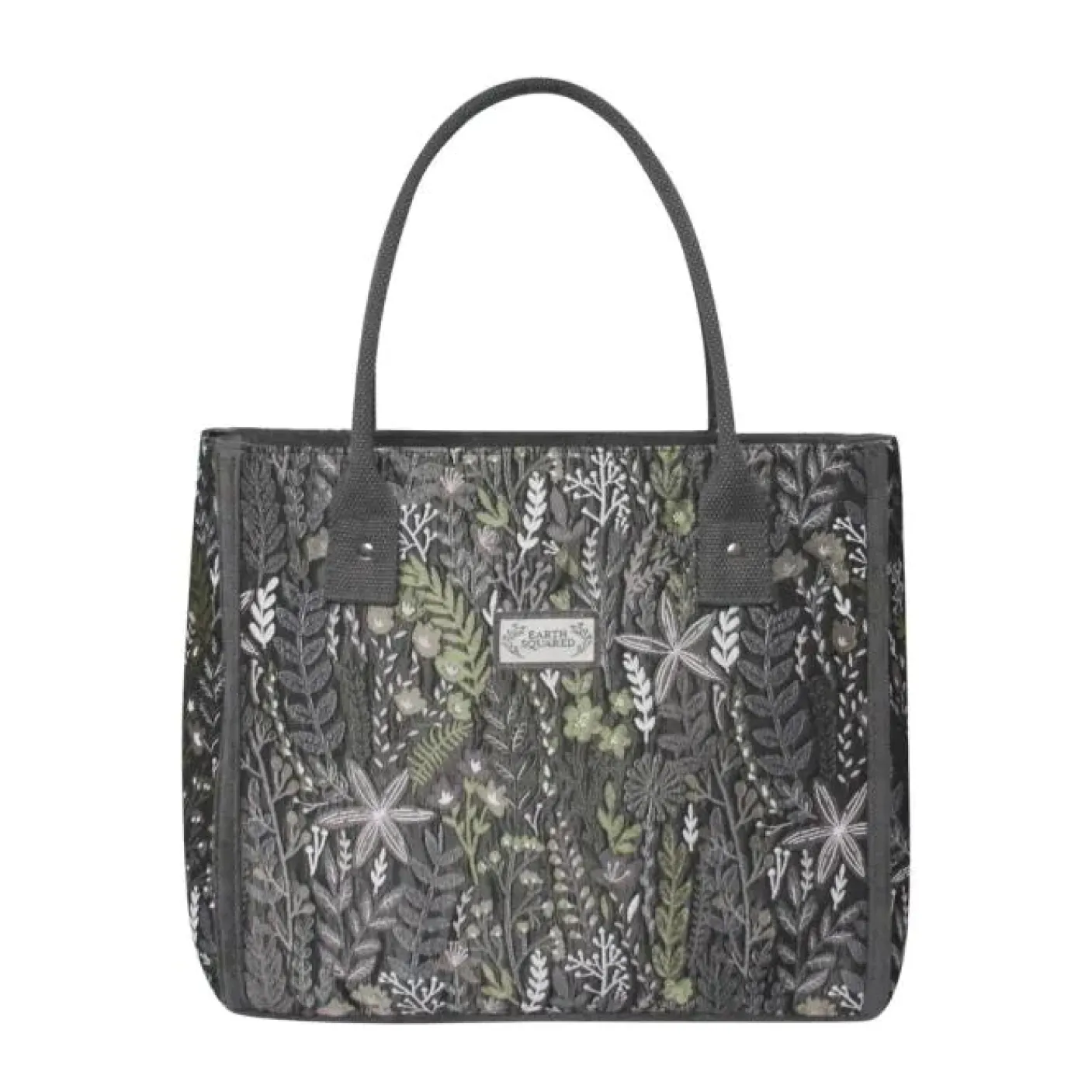 Autumn Jacquard Grey Tote Bag