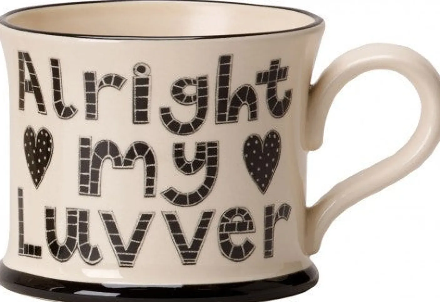 Alright My Luvver Mug by Moorland Pottery