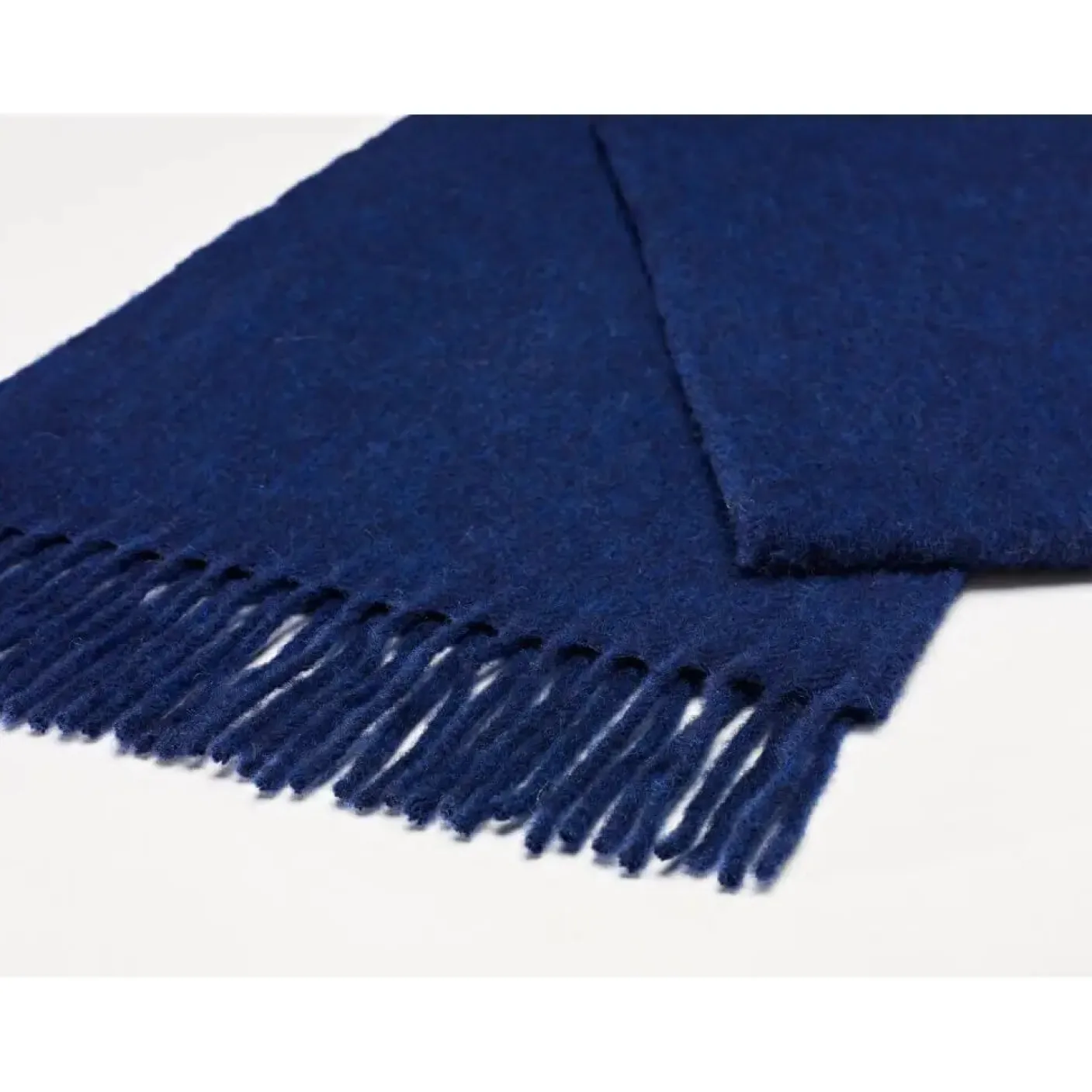 Luxury Mid Blue Merino Lambswool Scarf