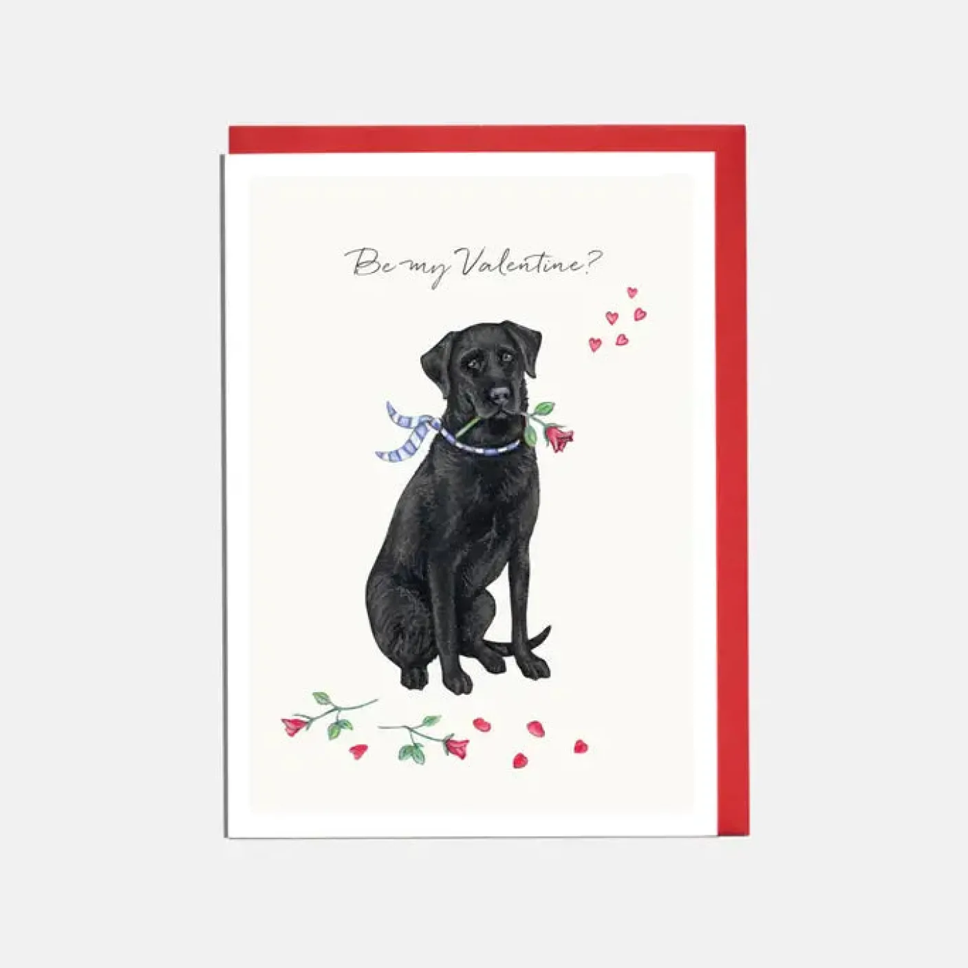'Be My Valentine?' Labrador Valentine's Card