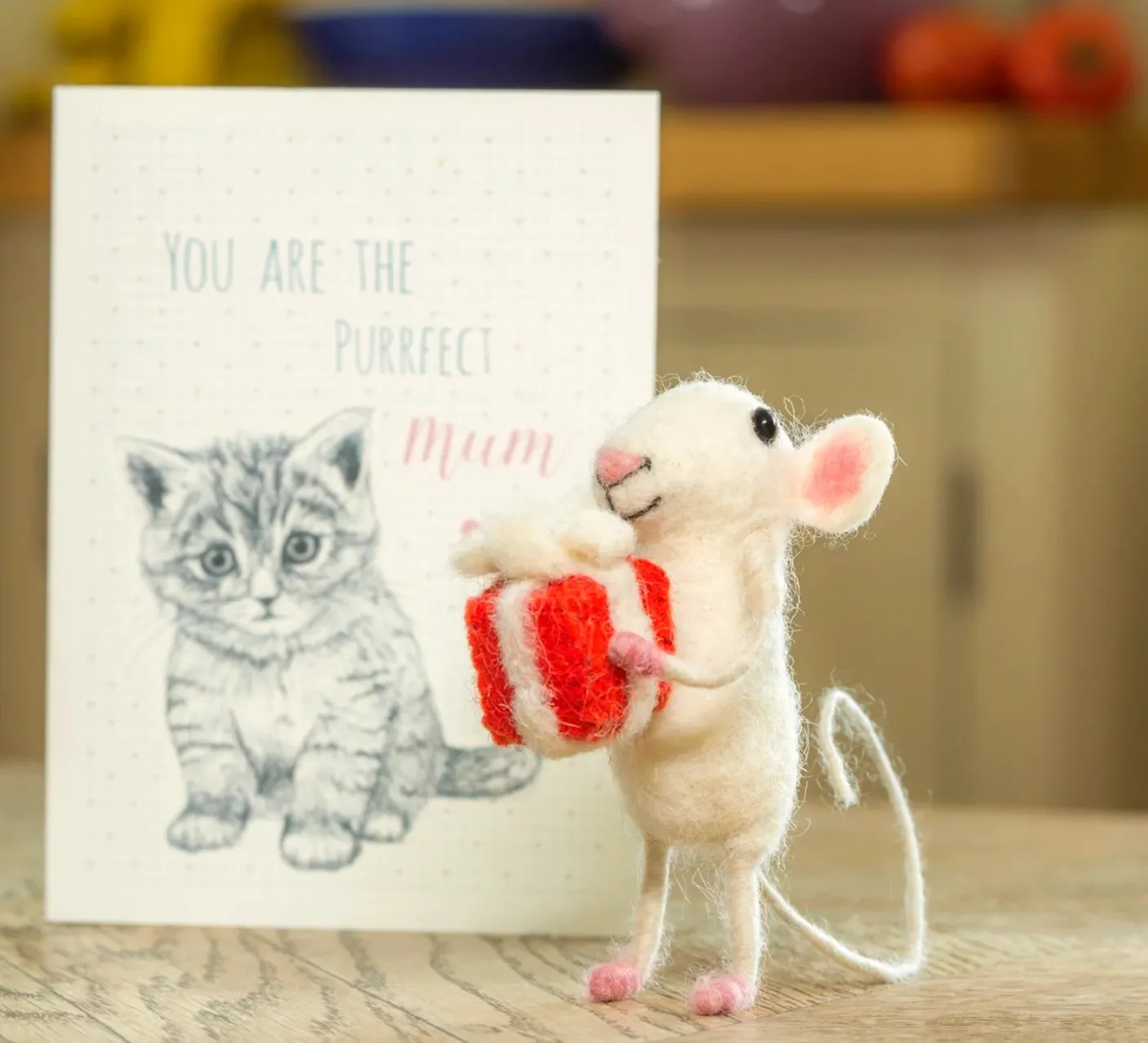 Felt Mouse with Present