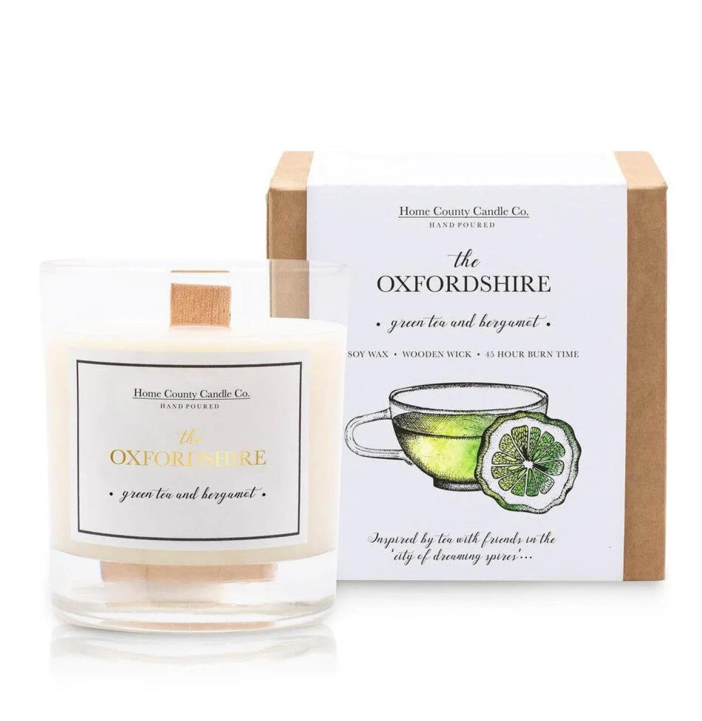The The Oxfordshire Green Tea and Bergamot Candle