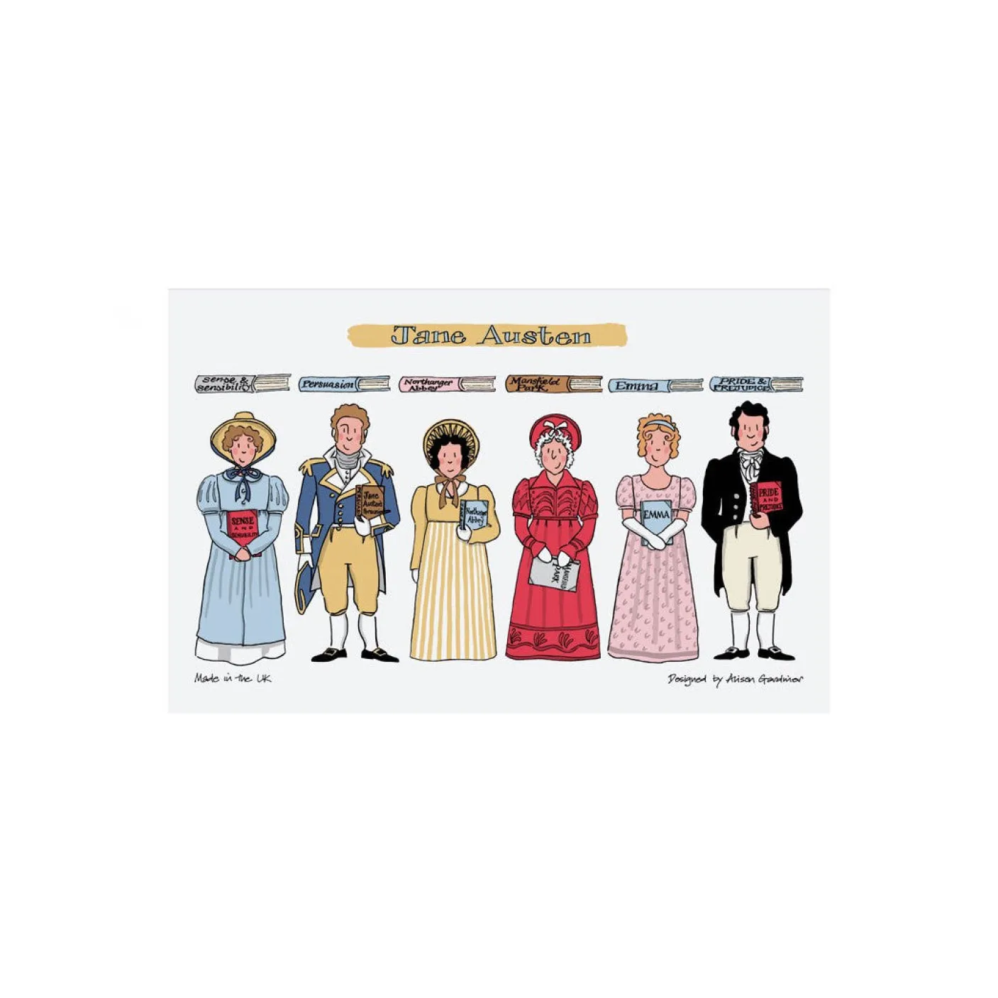 Jane Austen Tea Towel