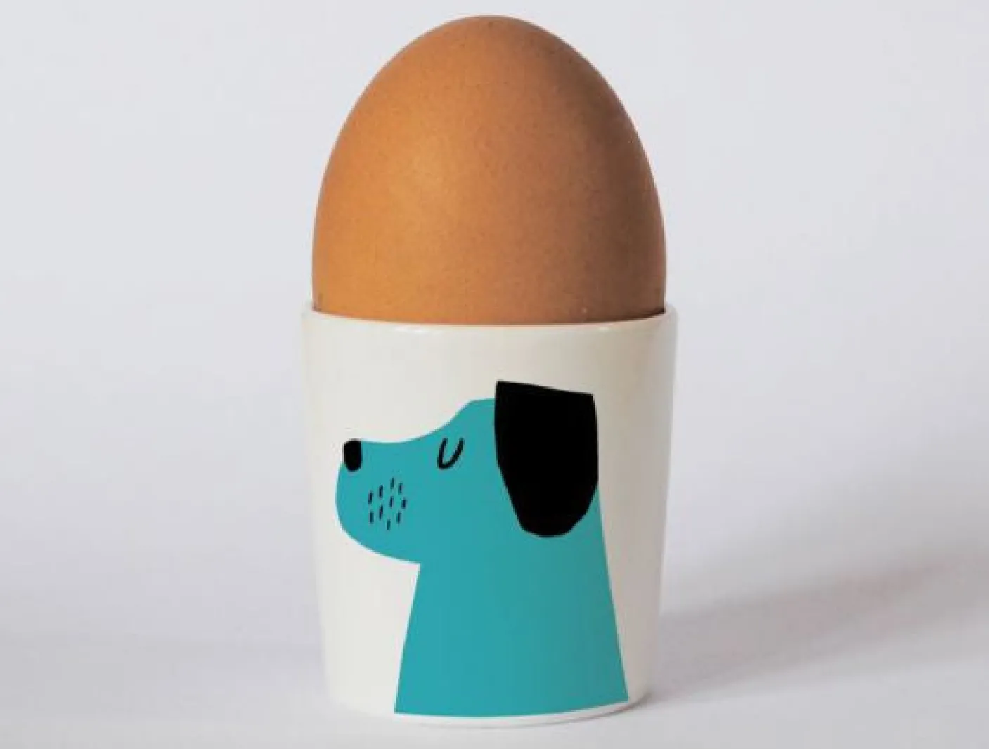 Happiness Turquoise Dog Egg Cup