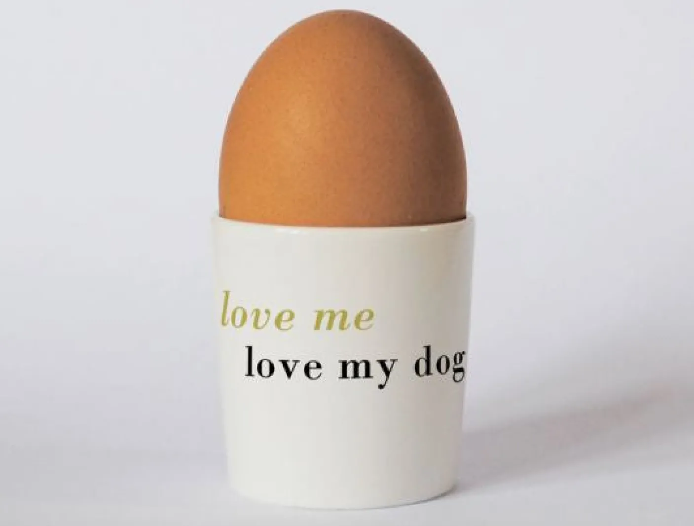 Happiness Turquoise Dog Egg Cup