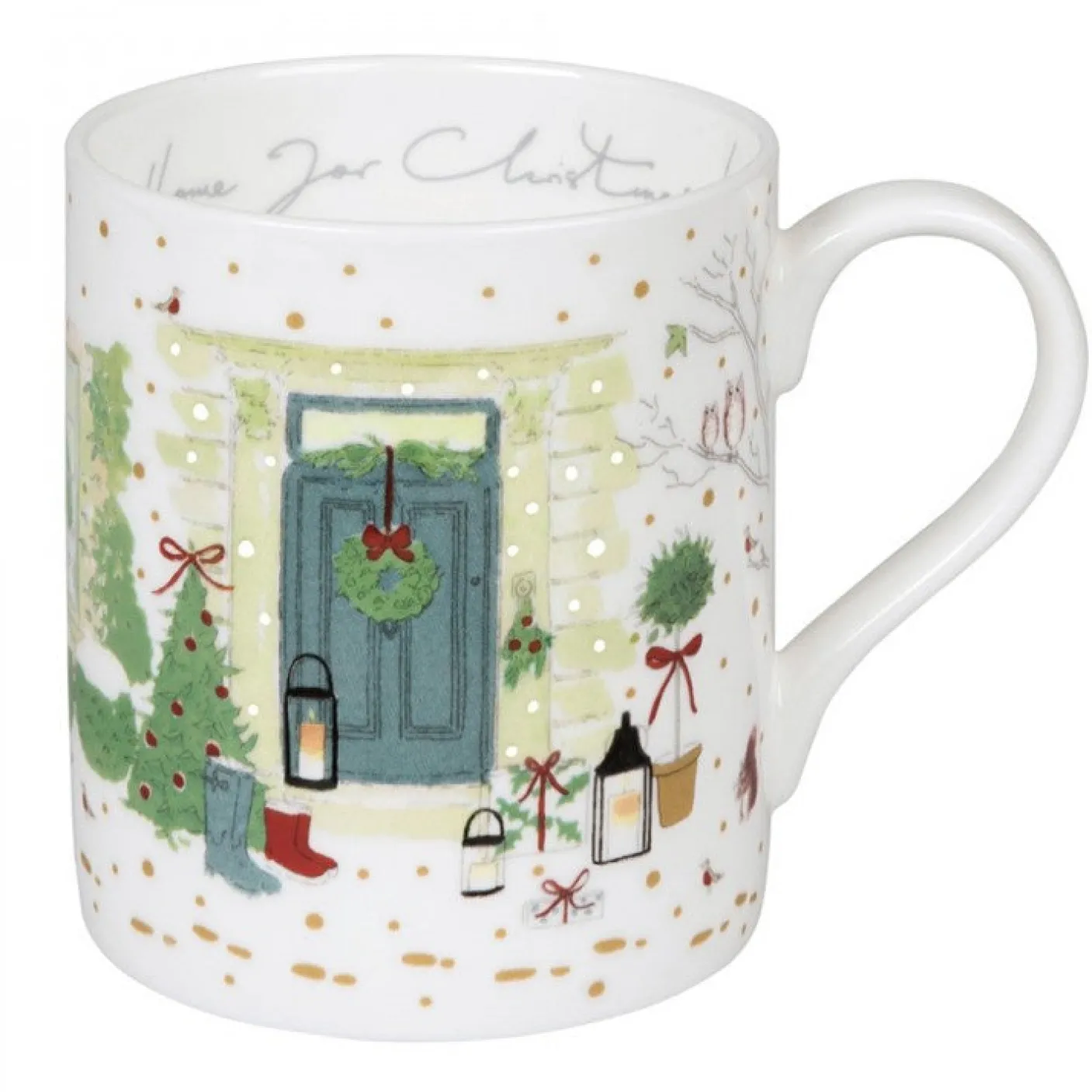 Door Scene Christmas Scene Mug