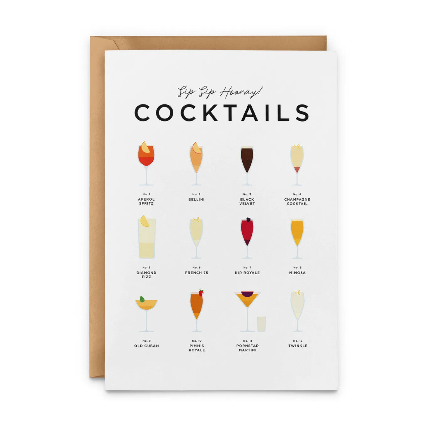 Sip Sip Hooray! Cocktails Card