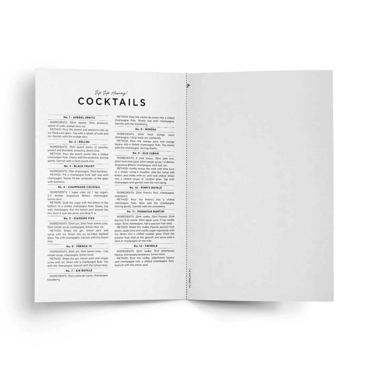 Sip Sip Hooray! Cocktails Card