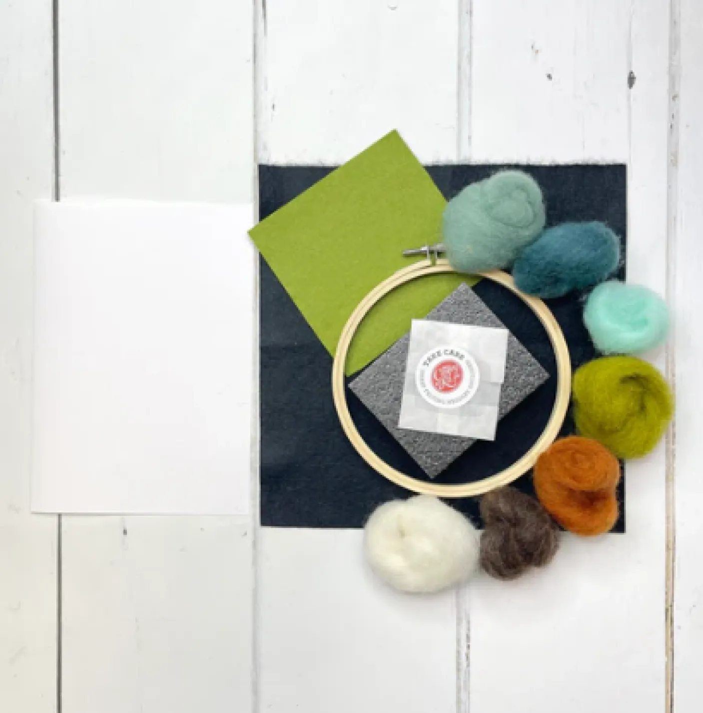 Sleepy Fox in a Hoop Needle Felting Kit