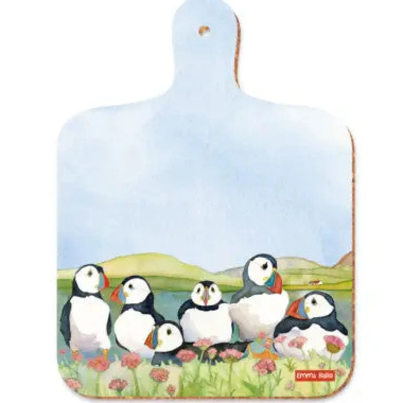 Sea Thrift Puffins Mini Chopping Board