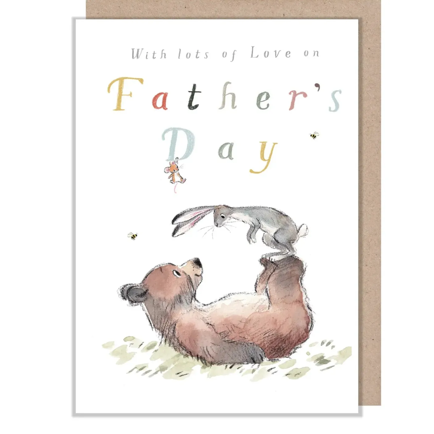 Bear, Hare & Mouse Father's Day Greetings Card