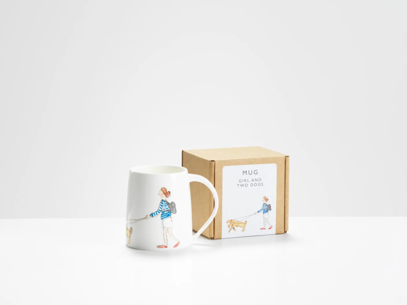 Girl and Two Dogs Mug