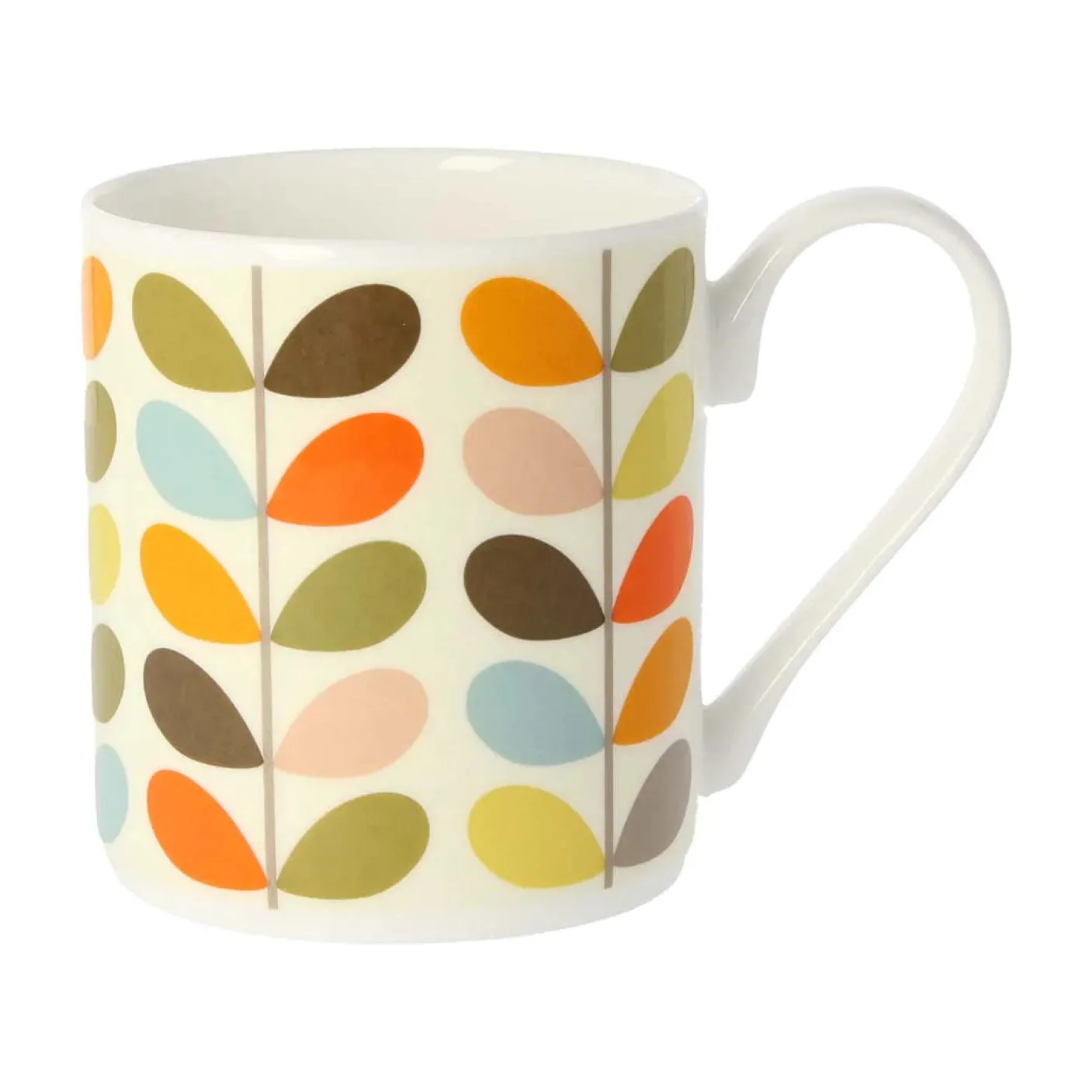 Orla Kiely Multi Color 10 Stem Bone China Mug
