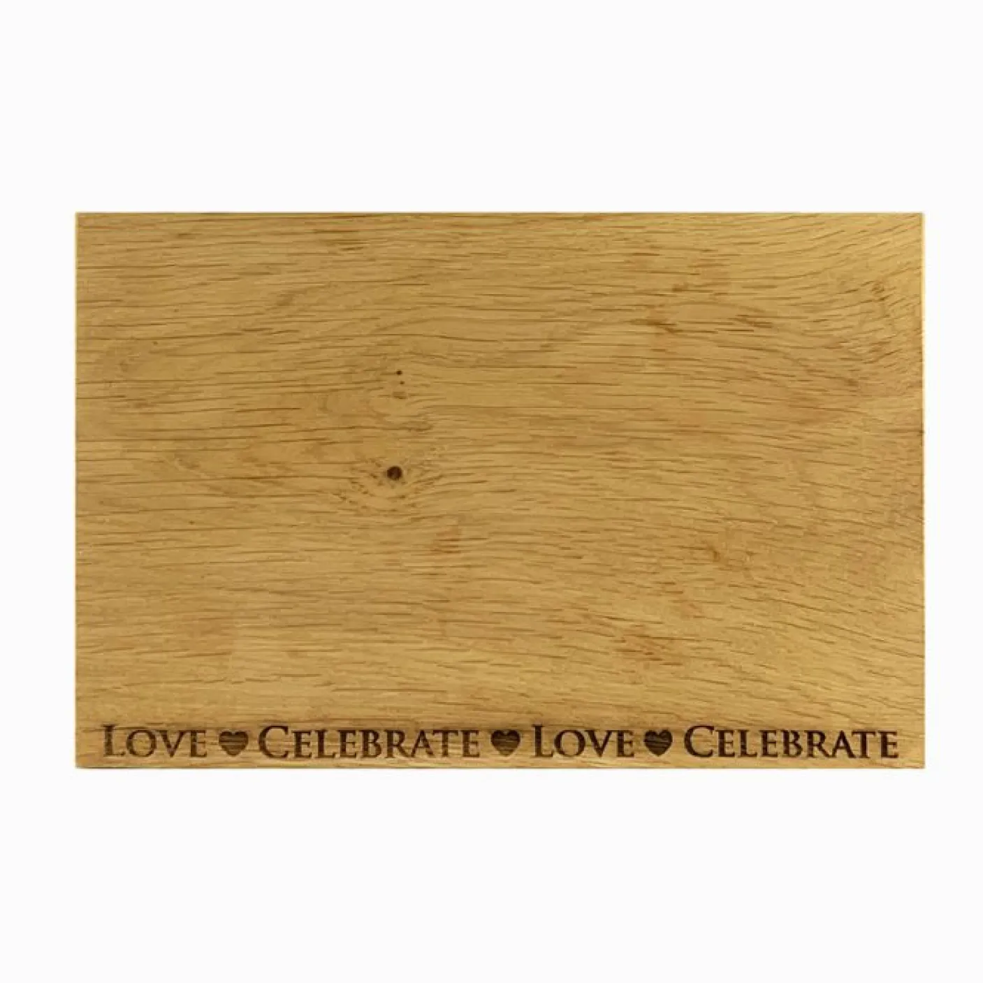Love & Celebrate Oak Serving Board - 12in