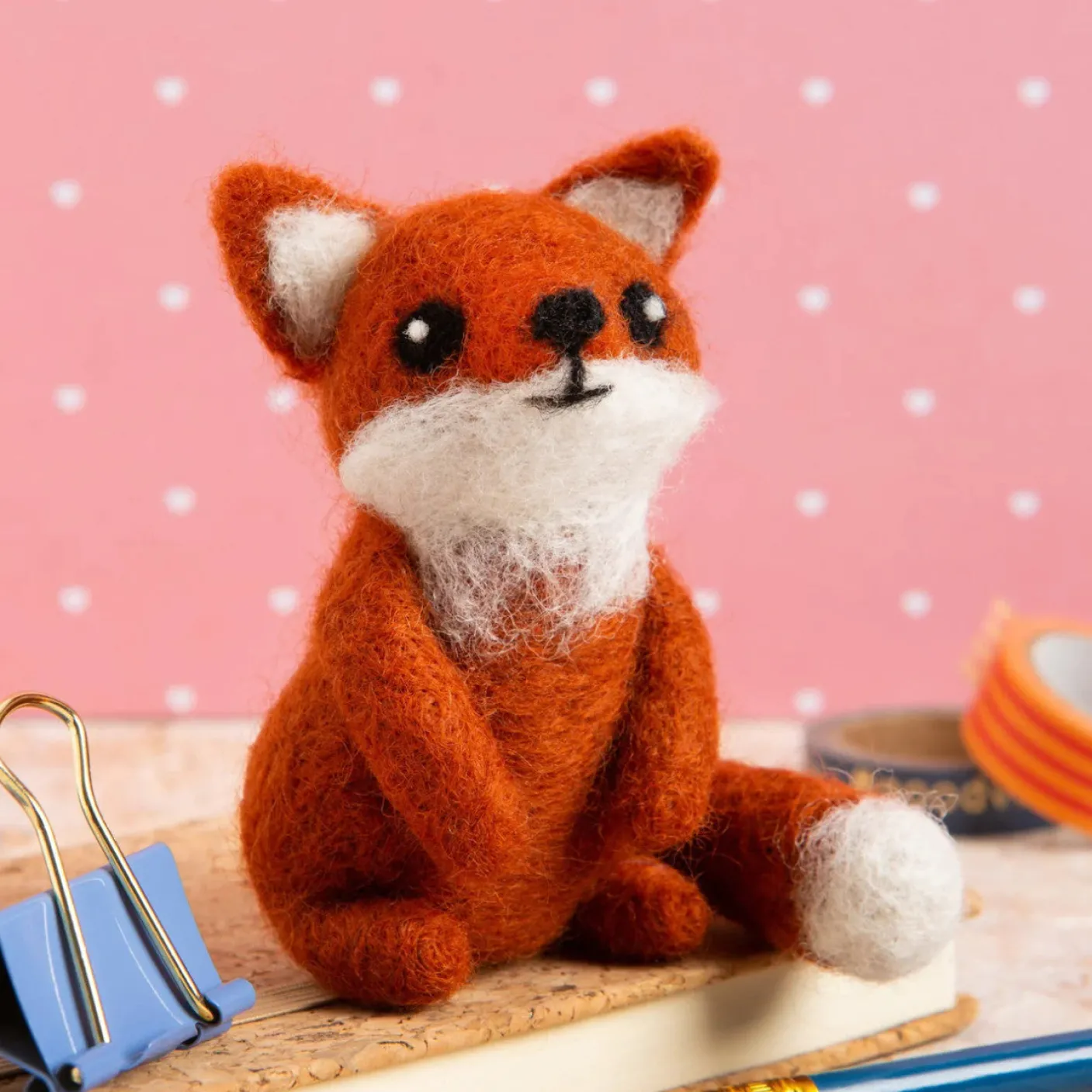 Fox Cub Mini Needle Felting Kit