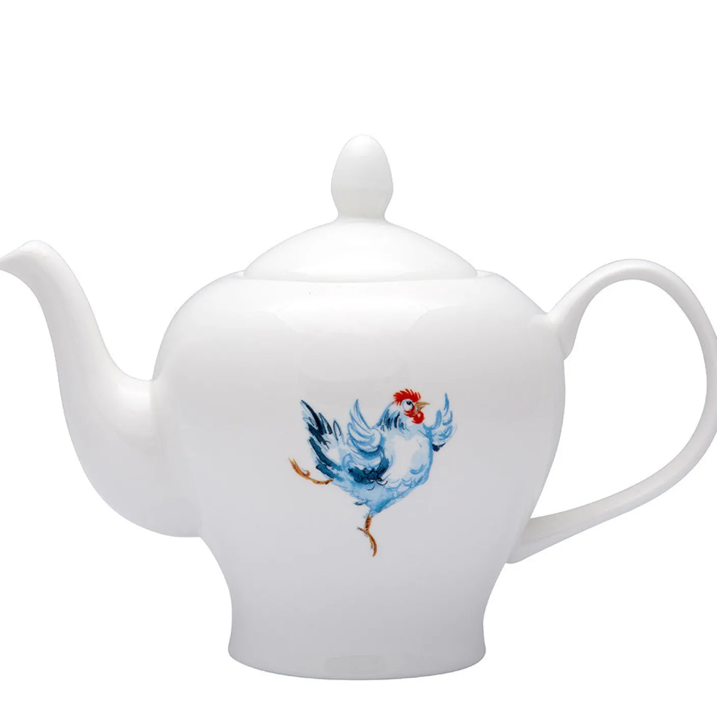 Dancing Hen Bone China Teapot