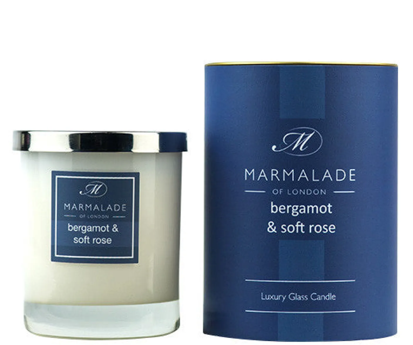 Bergamot & Soft Rose Glass Candle