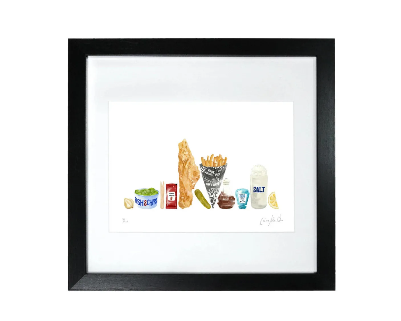 Fish & Chips Print by Corinne Alexander