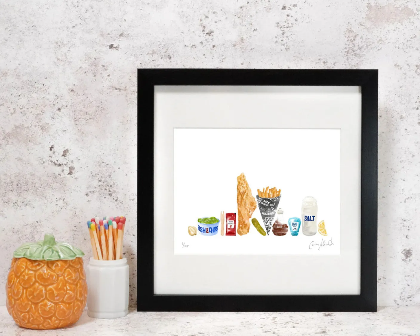 Fish & Chips Print by Corinne Alexander