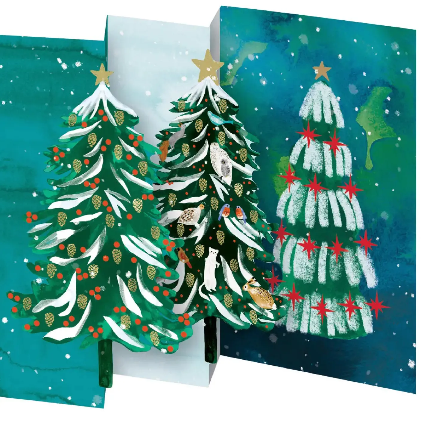 Wild Winter Forest Tri-fold Card Pack
