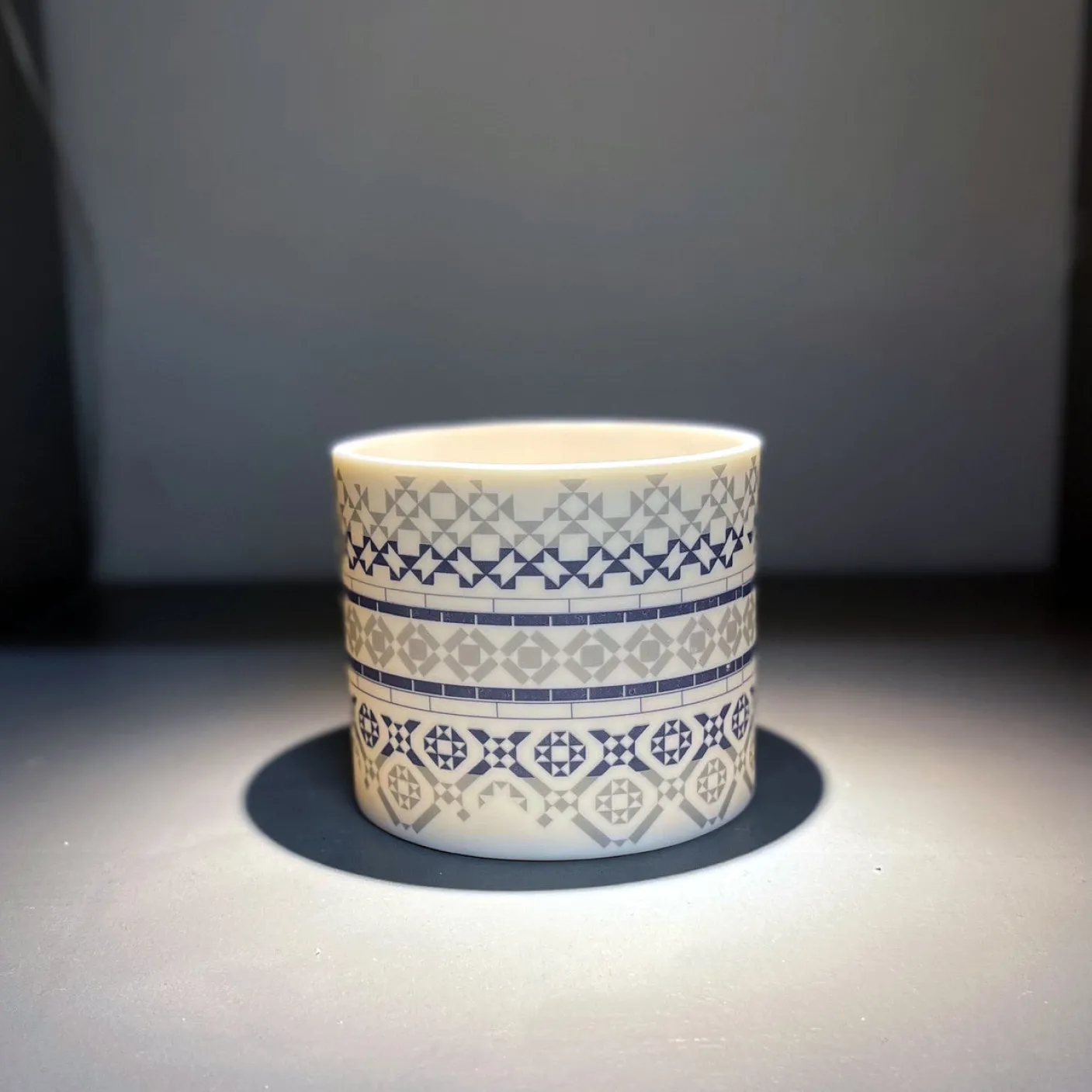 Victorian Tiles Ceramic Planter Pot/Tea Light Holder