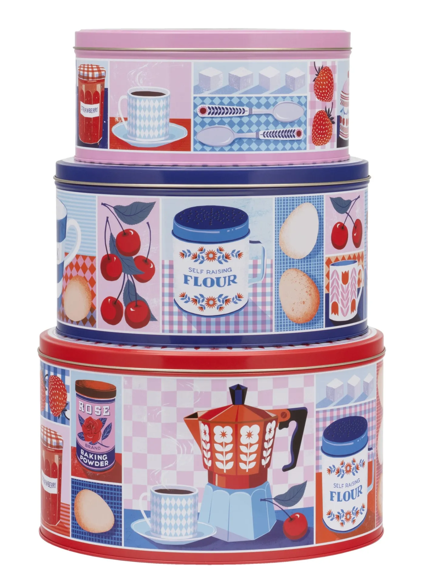 Printer Johnson "Kitsch" Set of 3 Round Cake Tins