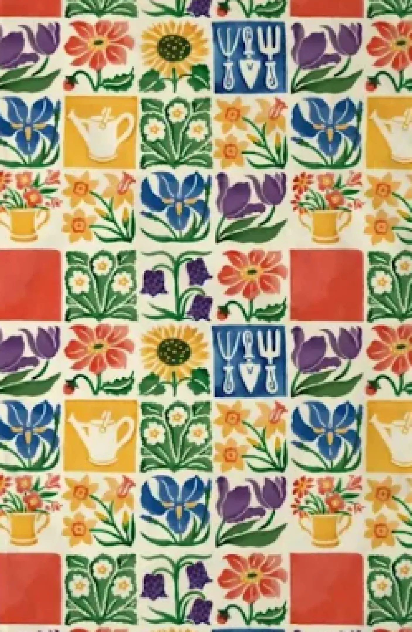 Summer Flowers Tea Towel