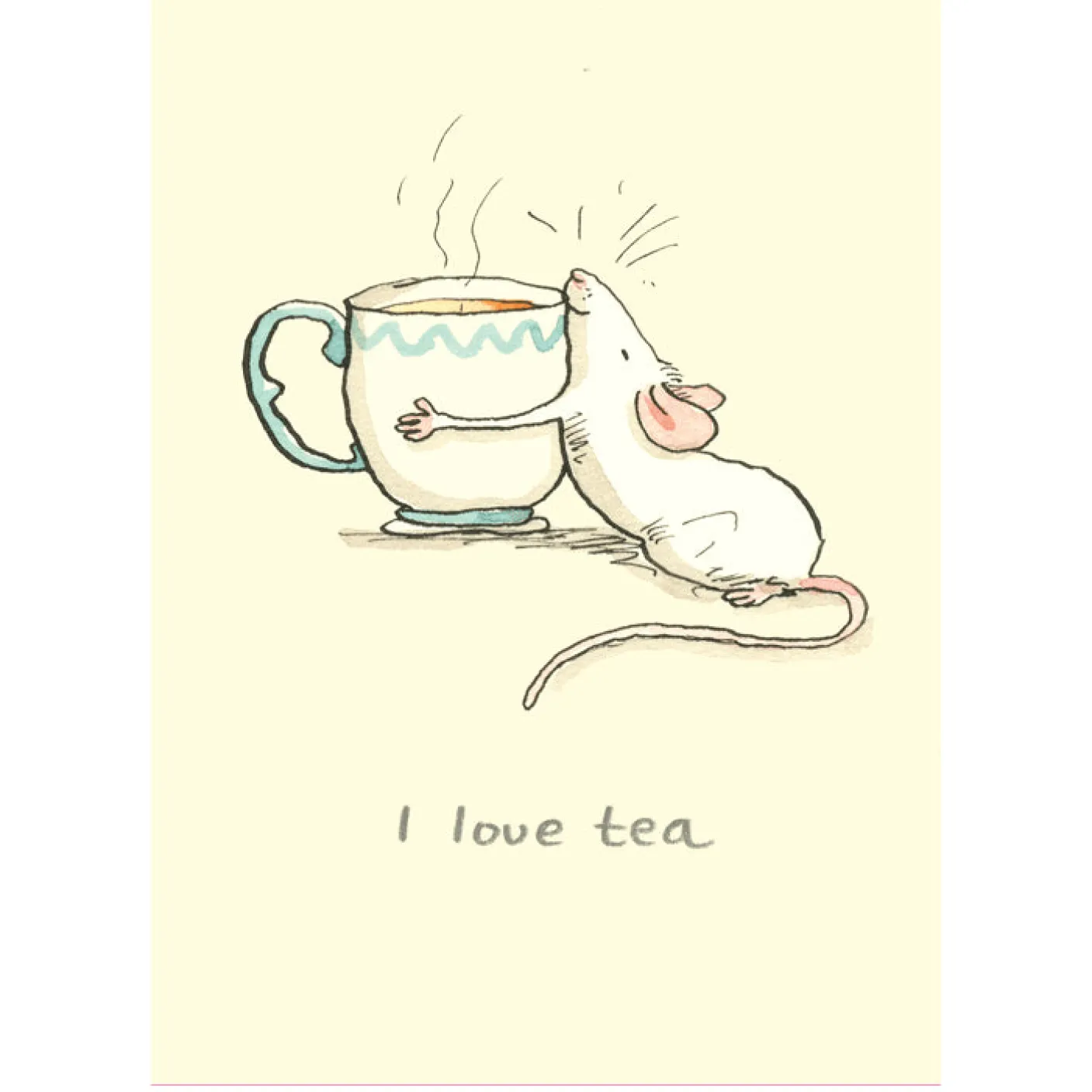 I Love Tea Greetings Card