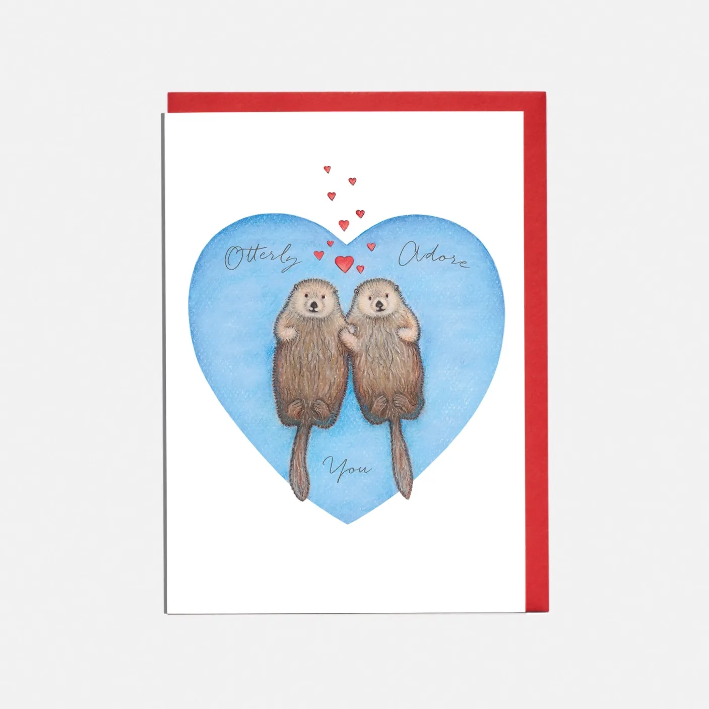 'Otterly Adore You' Valentine's Card