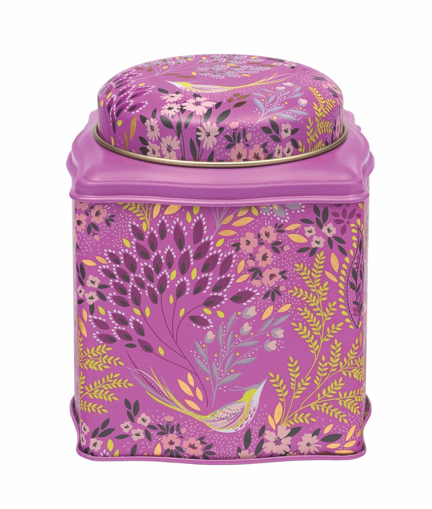 Haveli Garden Plum Songbird Dome Lid Wavy Caddy