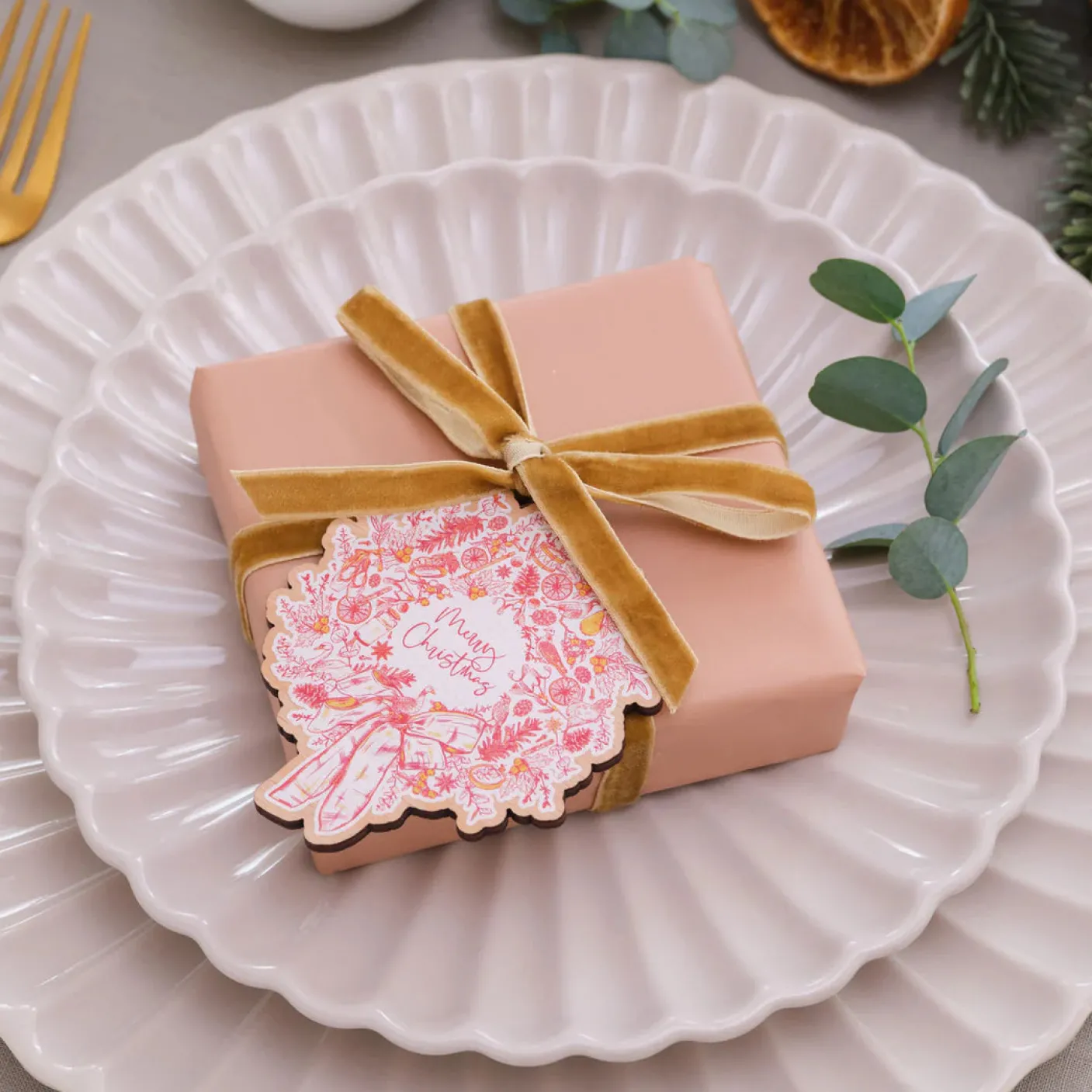 Christmas Wreath Wooden Decoration