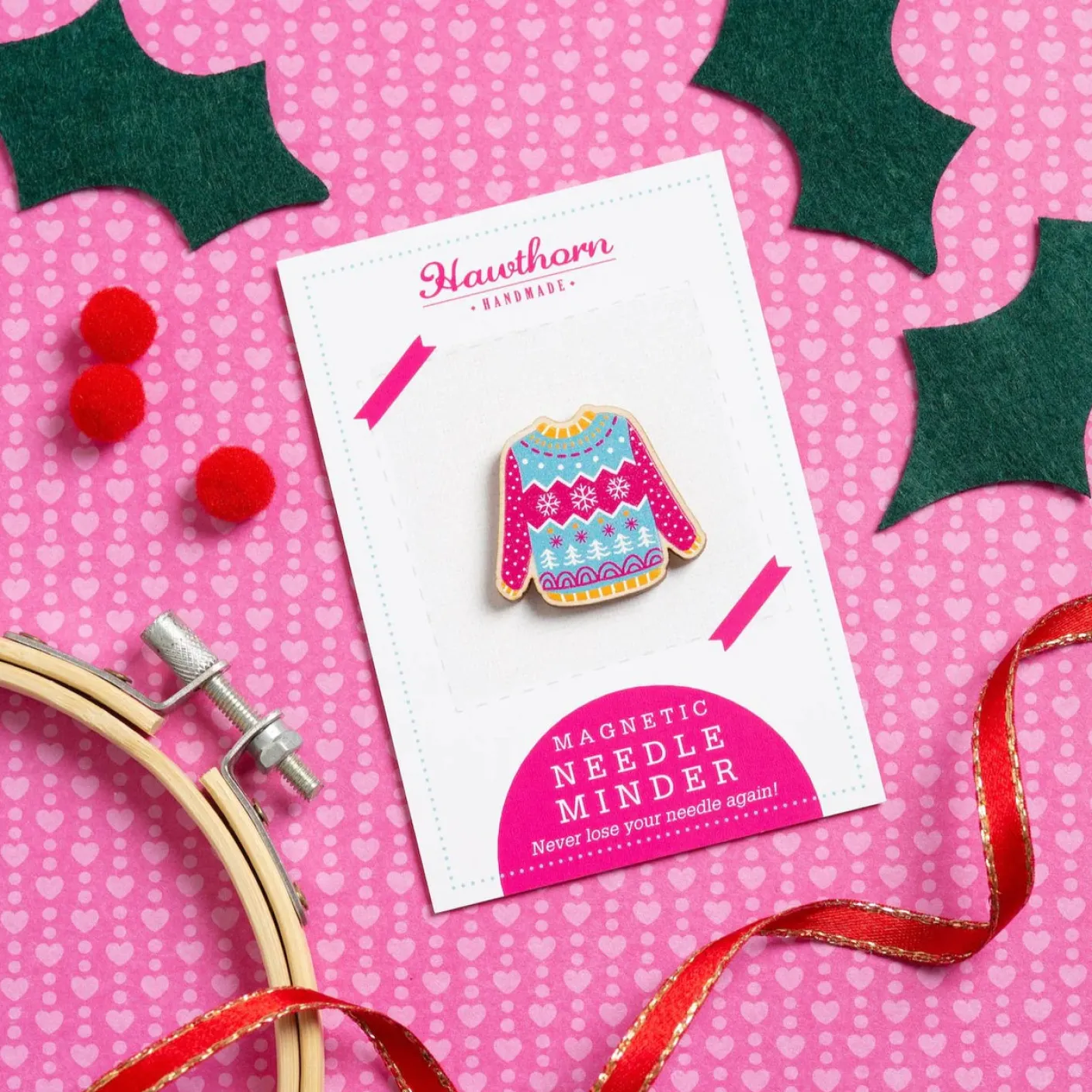 Christmas Jumper Magnetic Needle Holder