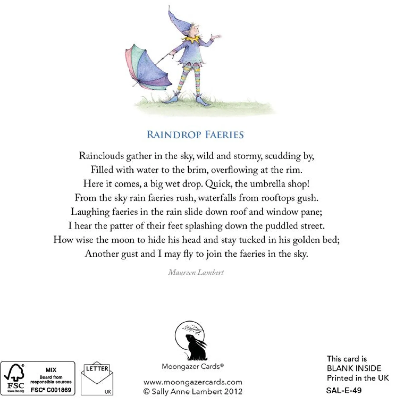 Raindrop Faeries Greeting Card