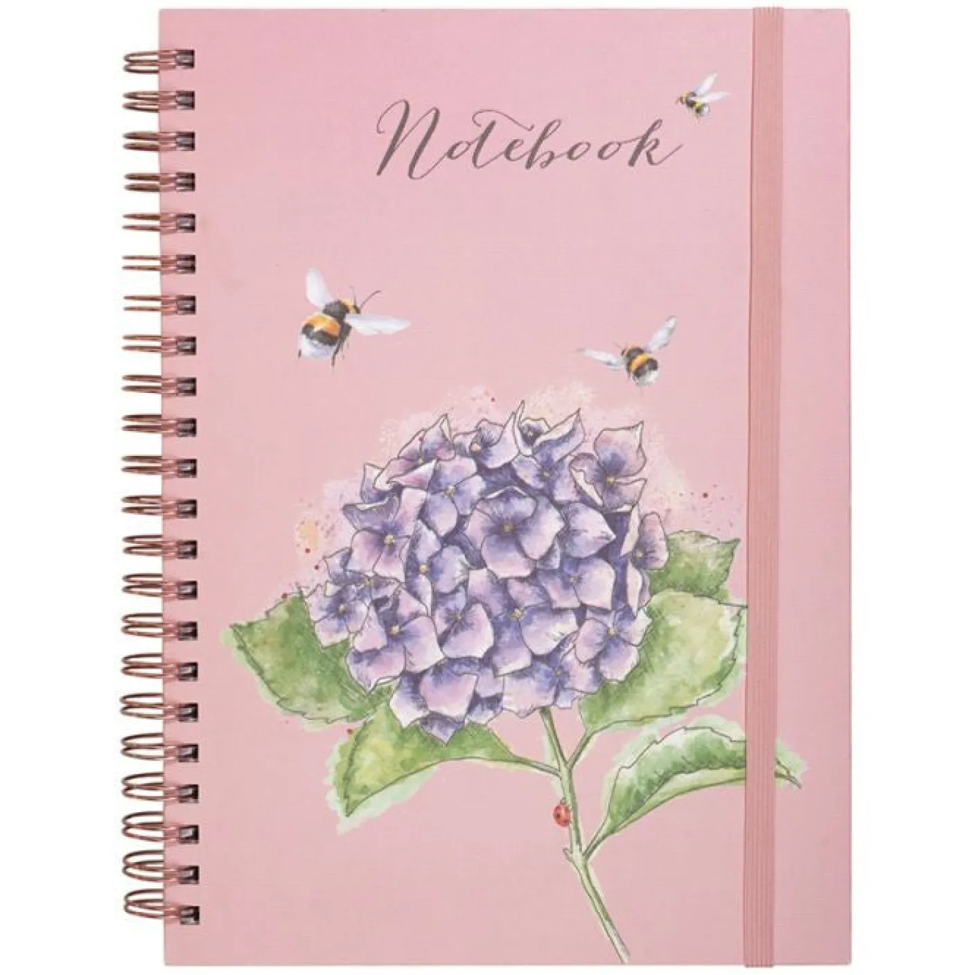 'Hydrangea Bee' Large Spiral Bound Journal