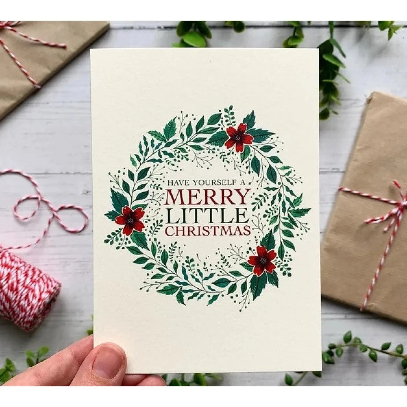 Wreath Christmas Card