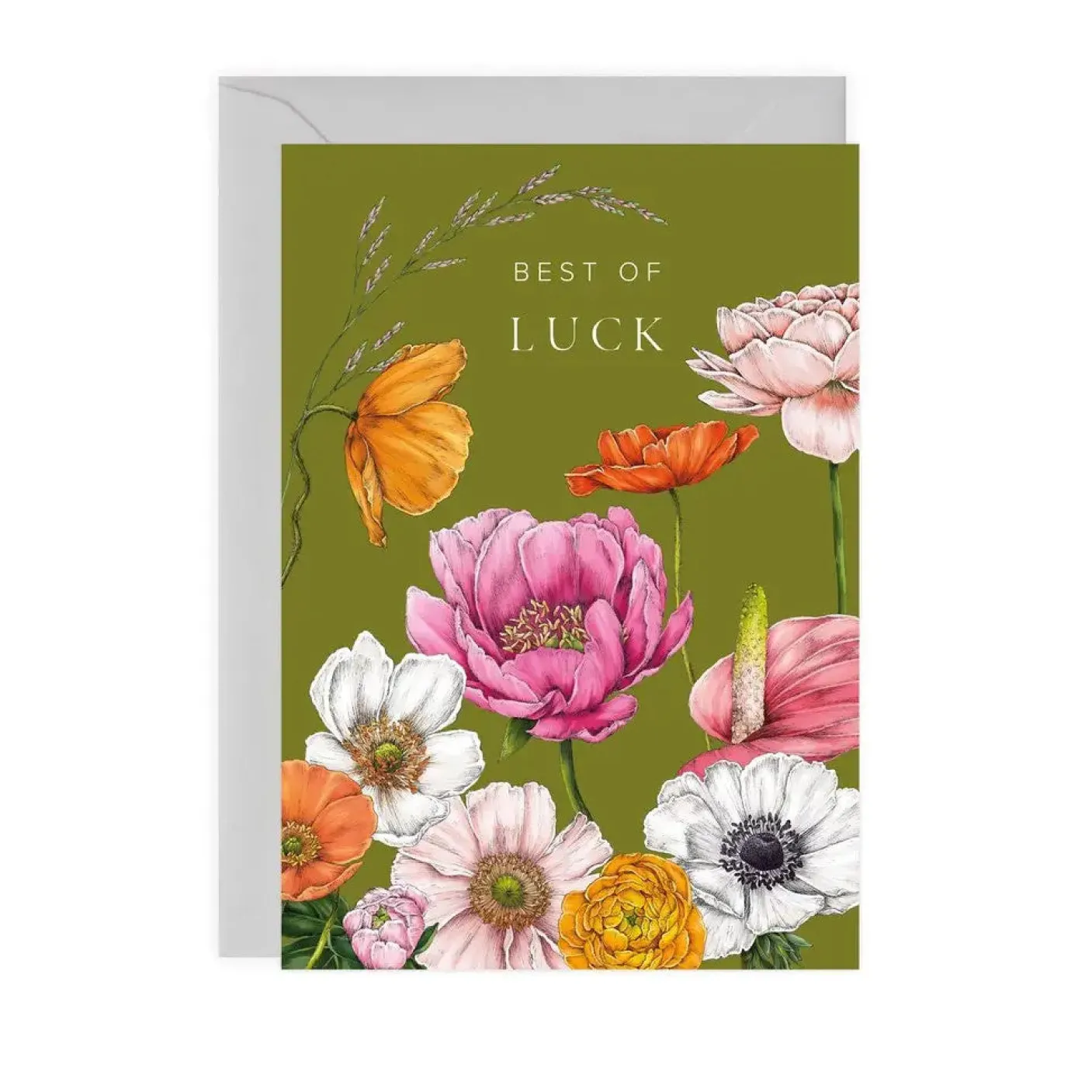 Floral Brights - Best of Luck card