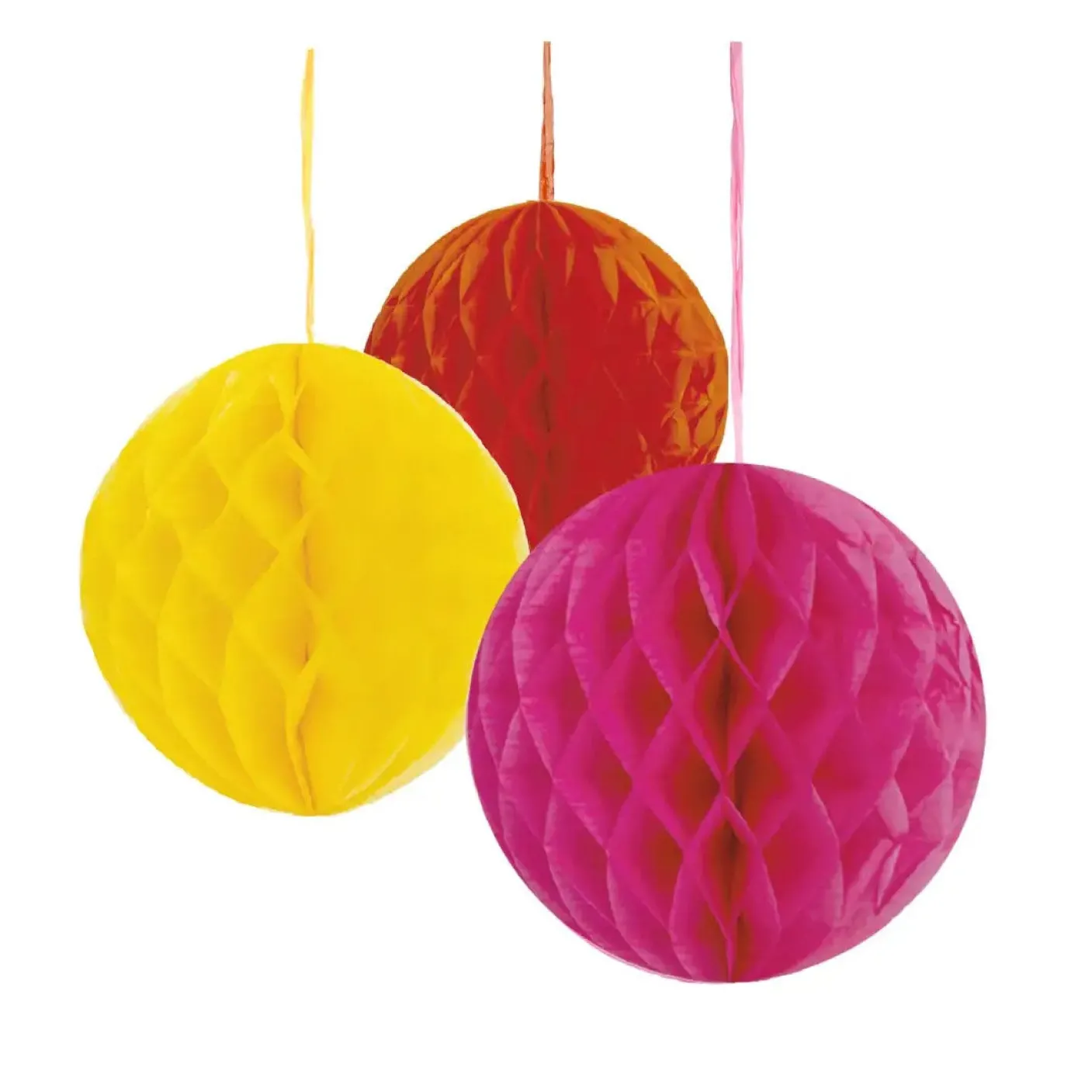 Rainbow Honeycomb Party Decorations - 3 pack