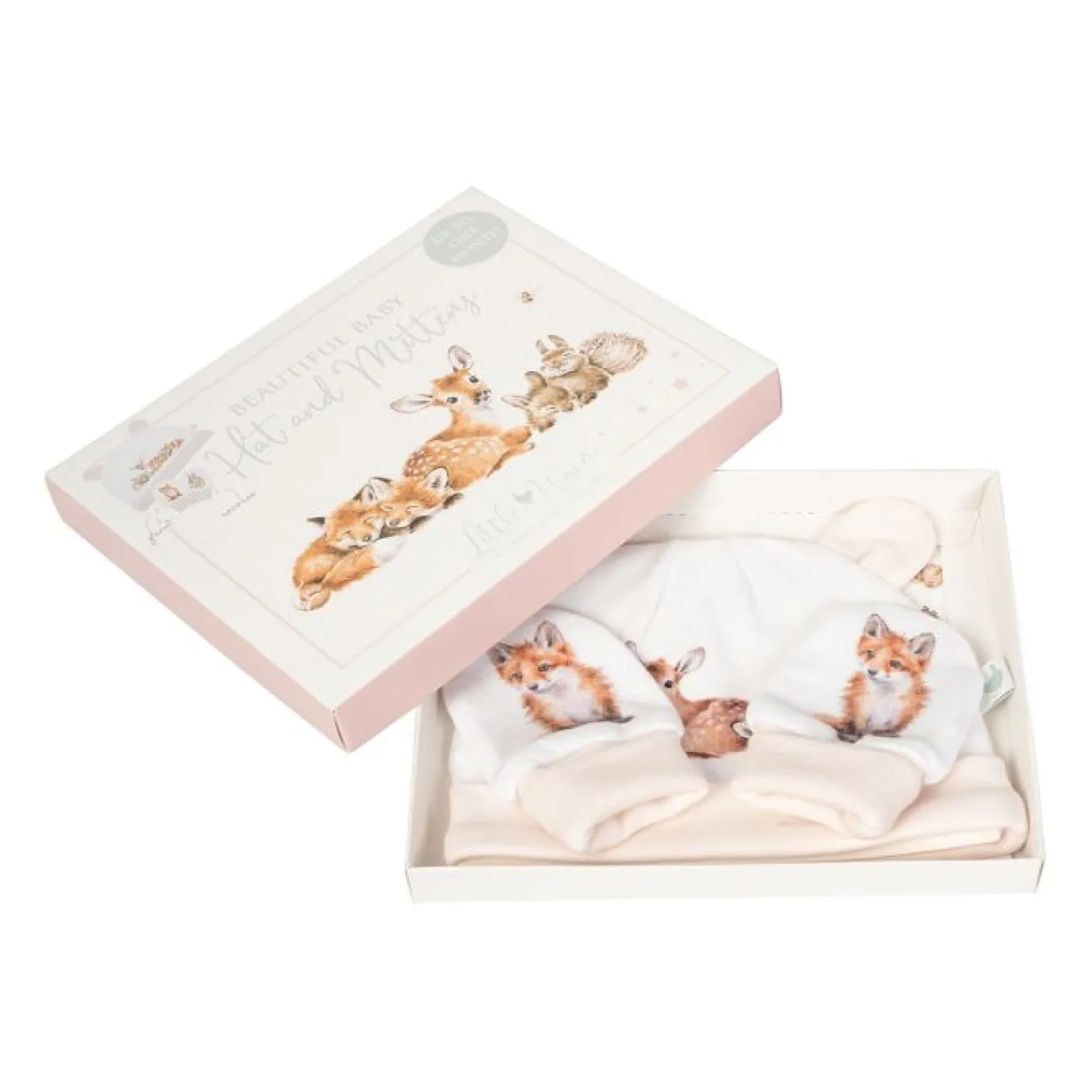 'Little Forest' Baby Hat and Mittens Set