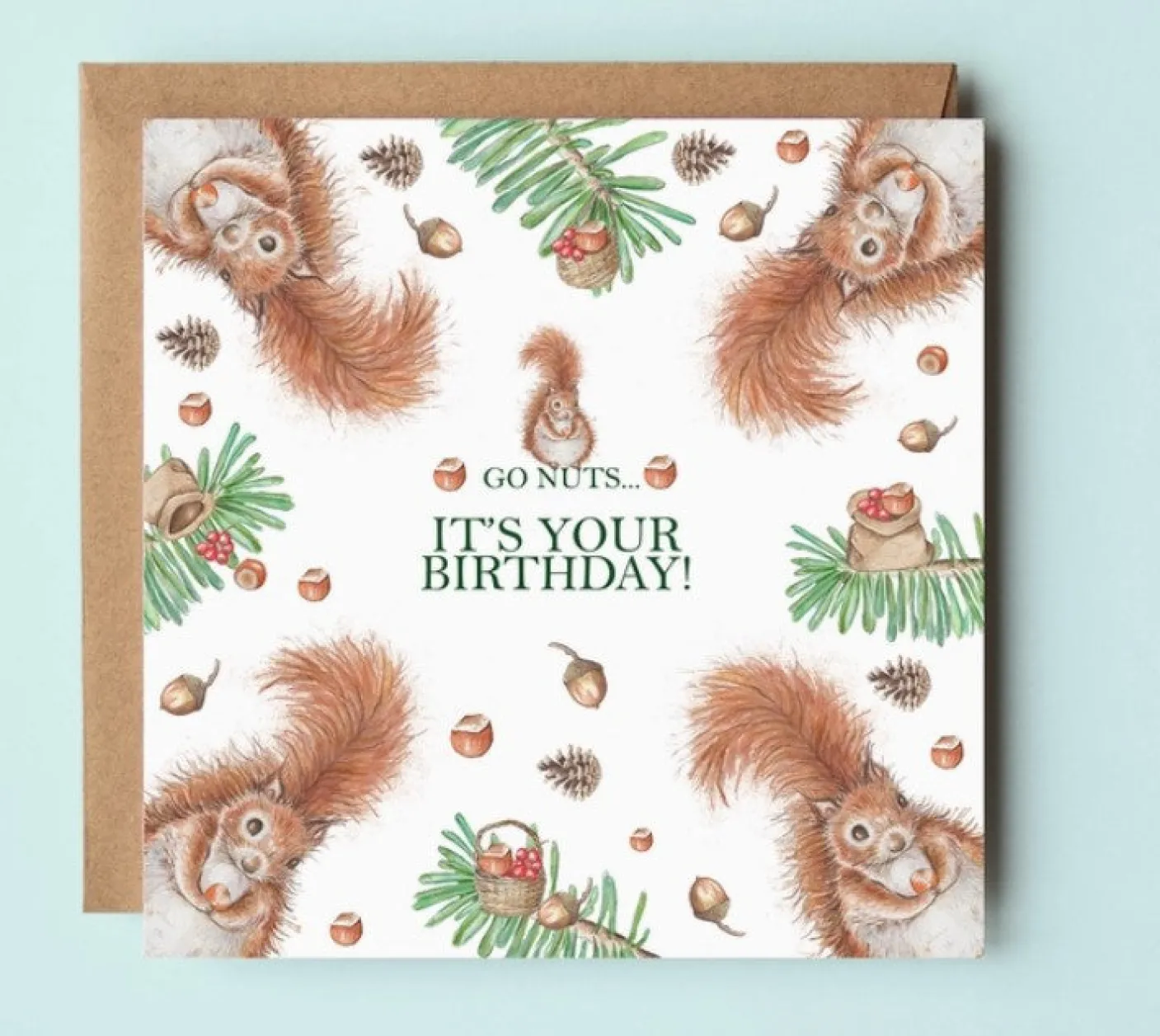 Nutty Squirrels Birthday Card