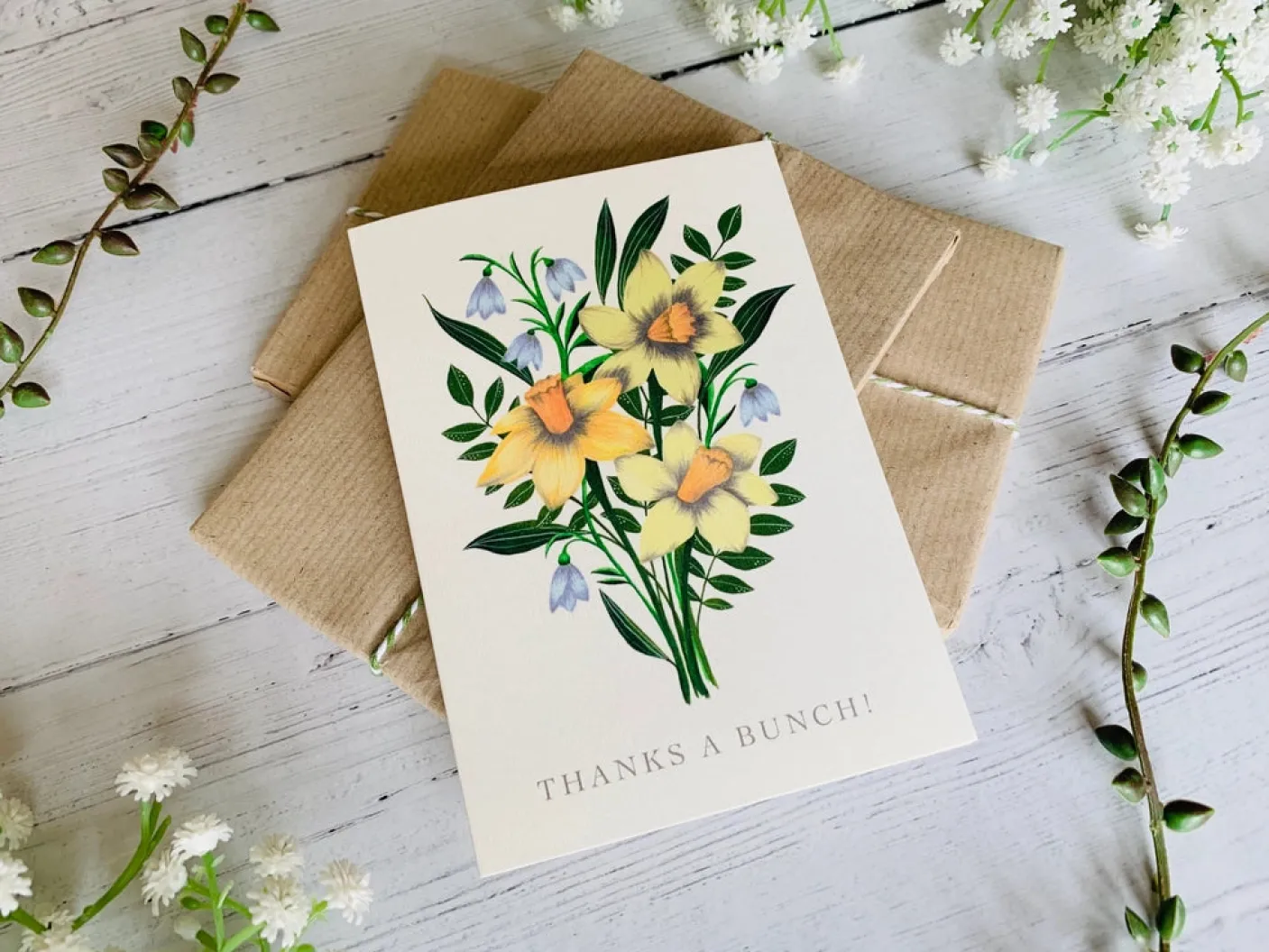 'Thanks A Bunch' Greetings Card