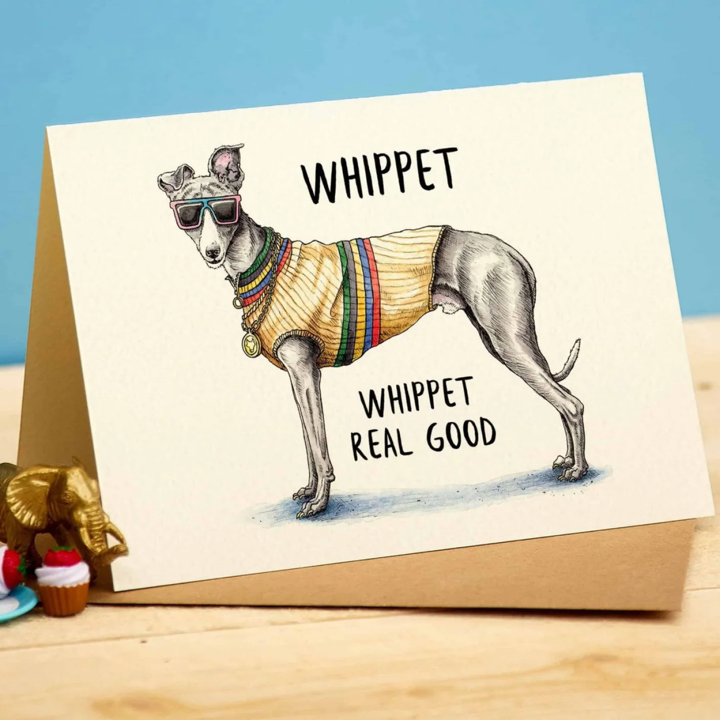 Whippet Greetings Card
