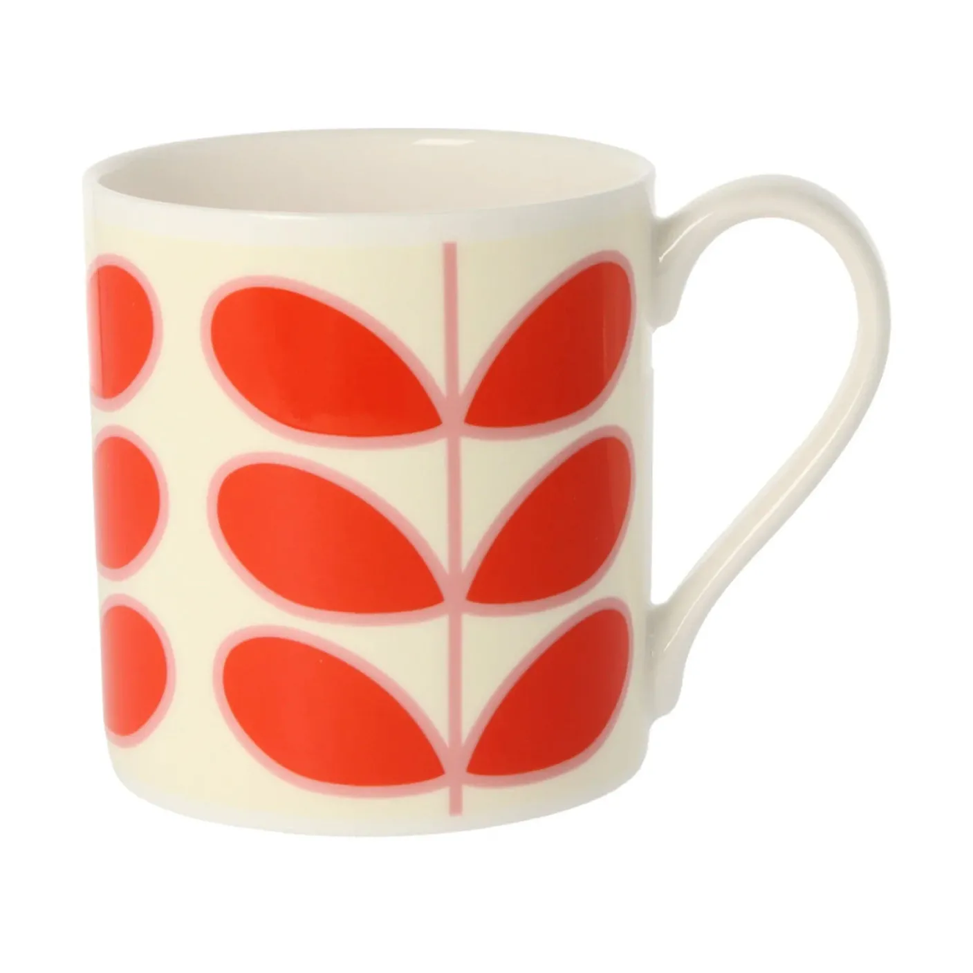 Orla Kiely Linear Stem Red Bone China Mug