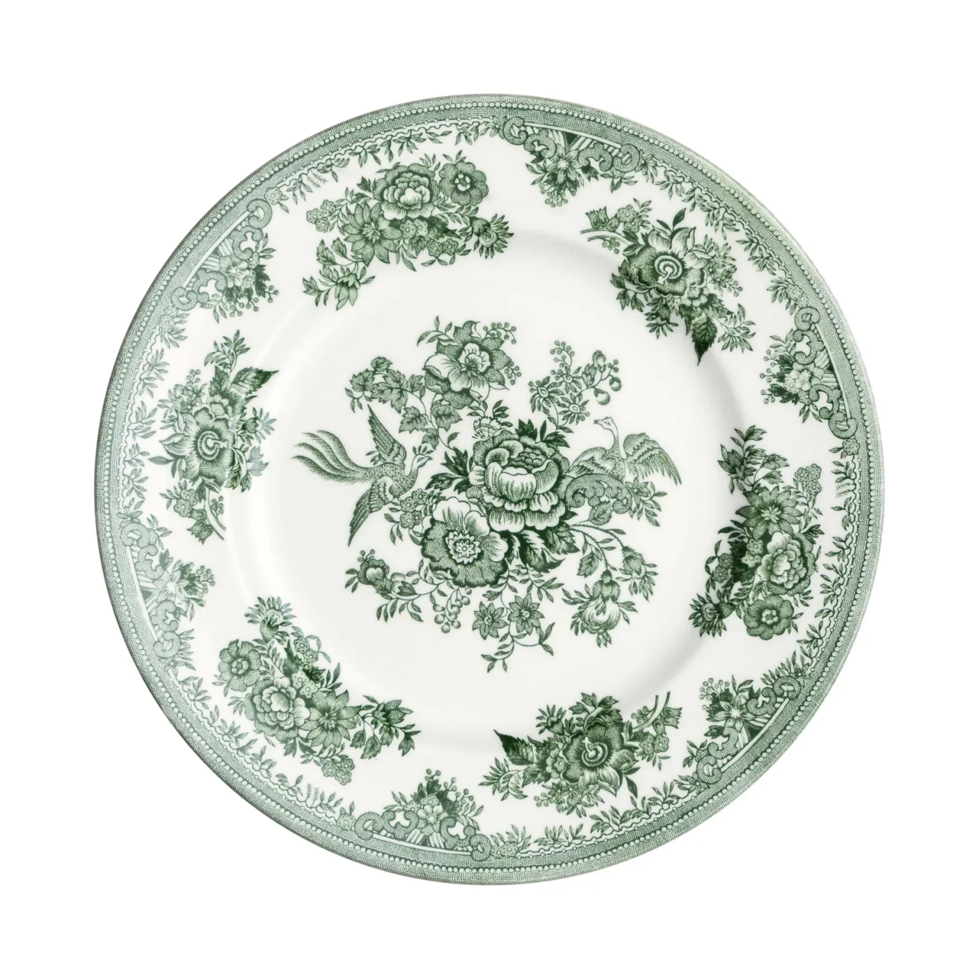 Dark Green Asiatic Pheasants Plate 7 in