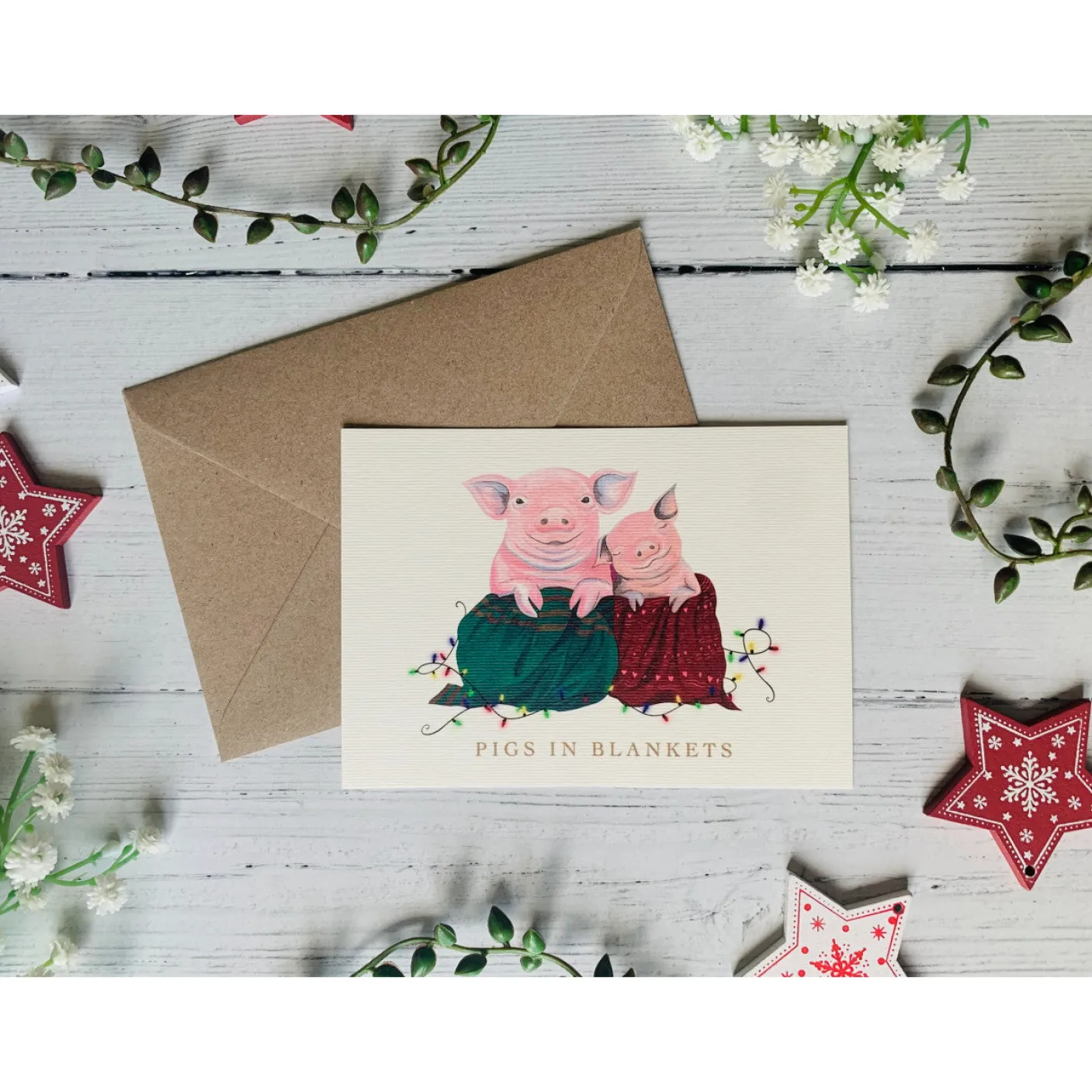 Pigs in Blankets Christmas Card