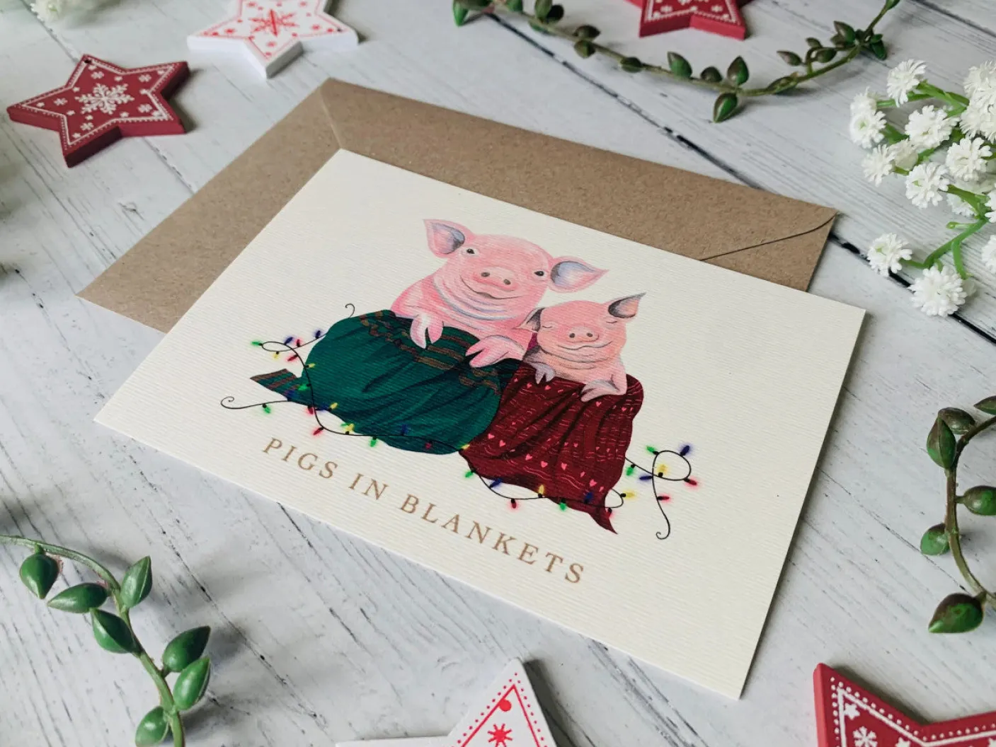 Pigs in Blankets Christmas Card
