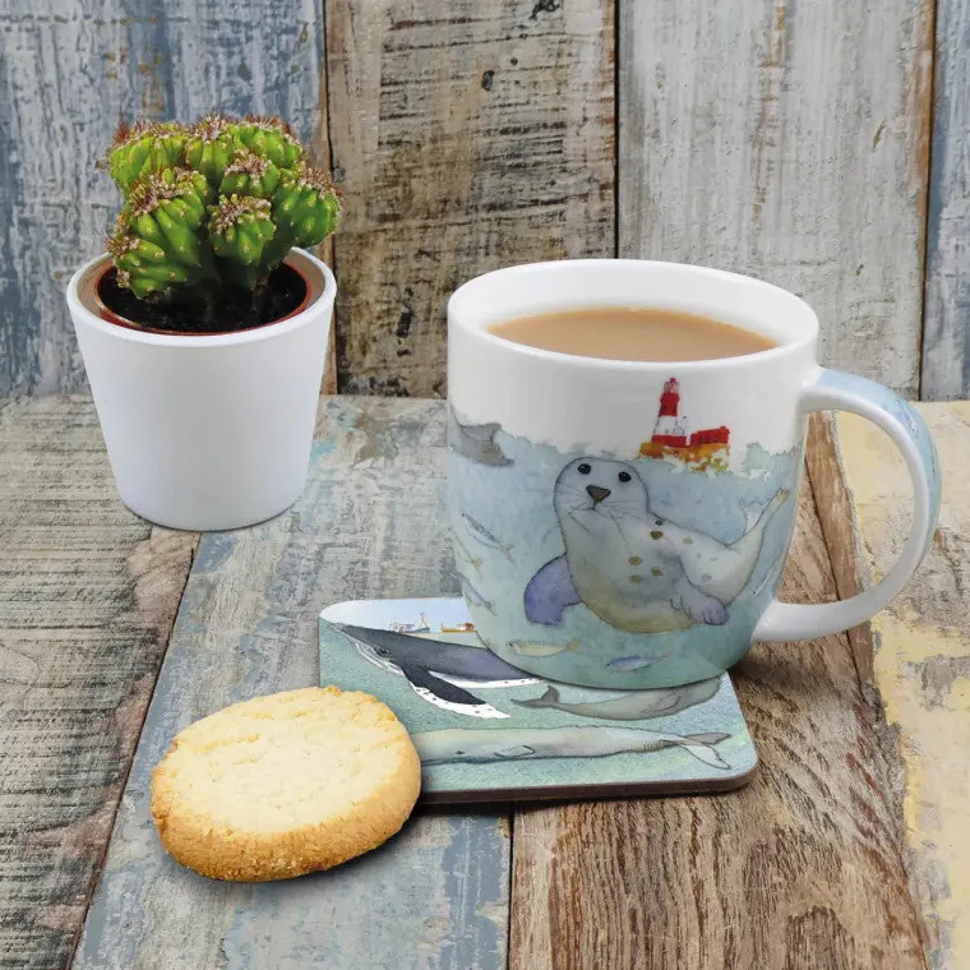 Swimming Seals Bone China Mug (Boxed)